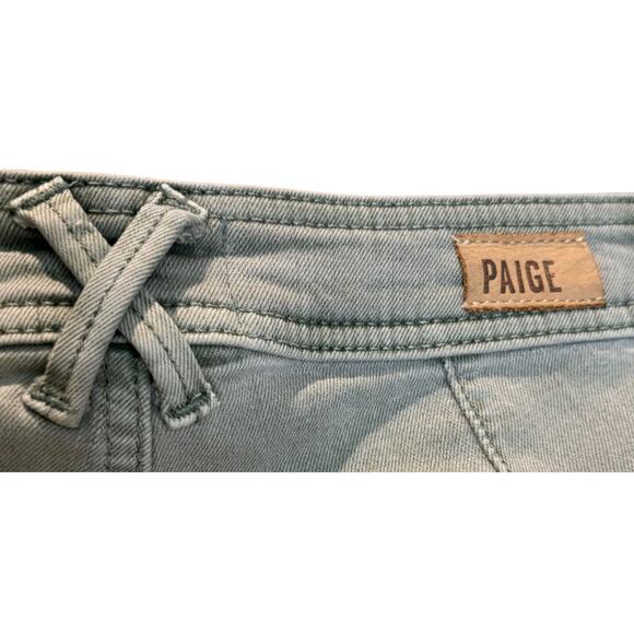 Women's Paige Hoxton Ankle Skinny Cargo Style Jeans Pants Sage Green Size 25 - Picture 4 of 6